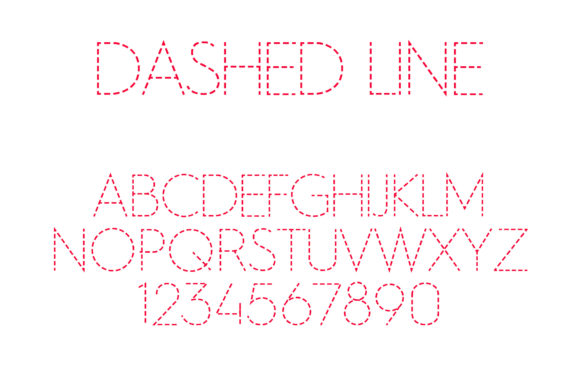 Dashed Line Font for Web Design