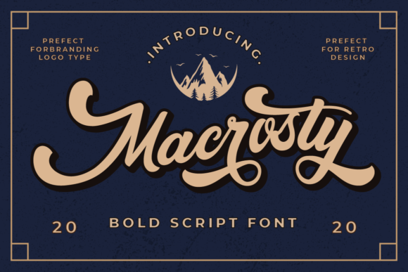 Macrosty: Vintage Script Font