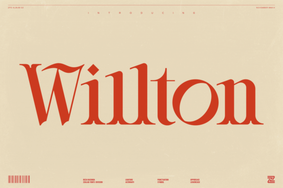 Willton: A Stylish Display Font